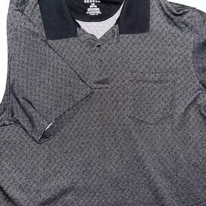 George Men's Polo with Black Geometric Design